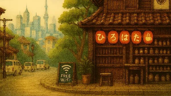 ひろはた珈琲の店舗イラスト